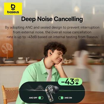 Baseus Bass BF1 NC In-Ear True Wireless Earphones Беспроводные внутриканальные наушники / синий (A0010706)