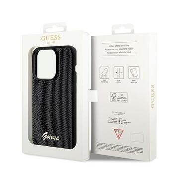 Guess GUHCP14LPSFDGSK Hardcase Sequin Script Metal Защитный чехол для iPhone 14 Pro 6.1