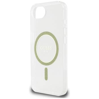 Case Guess IML Glitter Circle MagSafe Защитный чехол для iPhone 16e/17e / прозрачный (GUHMPSE4HFGERET)