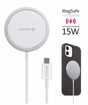 Swissten MagStick Зарядное устройство 15W для Apple iPhone USB-C (22055530)