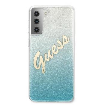 Guess GUHCS21MPCUGLSBL Hardcase Glitter Gradient Script Защитный чехол для Samsung Galaxy S21+ G996 / синий (GUHCS21MPCUGLSBL)