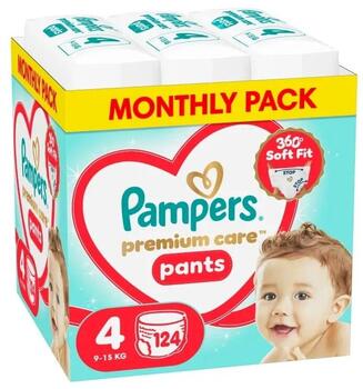 Pampers Pants Autiņbiksītes 4. Izmērs 9-15 kg 124 gab. (80894763)