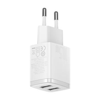 Baseus Компактное Зарядное Устройство 2 x USB / 10,5w (BRA011959)