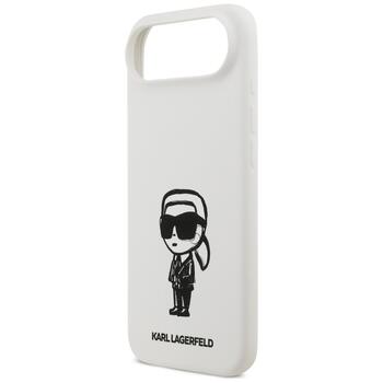 Case Karl Lagerfeld Silicone Karl Sketch & Logo MagSafe Aizsargapvalks priekš iPhone Air / balts (KLHMP17MSKIGROH)