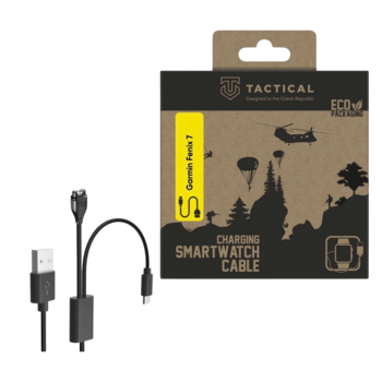 Tactical USB Charging 2in1 USB-C Uzlādes kabelis priekš Garmin Fenix 7/8, Tactix 8 (TA-57983111856)