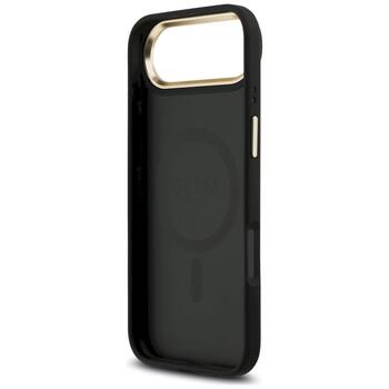 Guess 4G Strass Logo & Big Strap Metal Buttons MagSafe Защитный чехол для iPhone Air / чёрный (GUHMP17MP4G4DCSK)