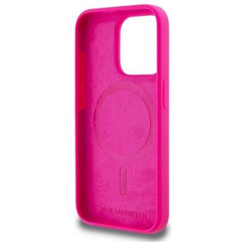 Karl Lagerfeld KLHMP15XSKHPPLF Silicone Karl Head Print MagS Aizsargapvalks priekš iPhone 15 Pro Max 6.7