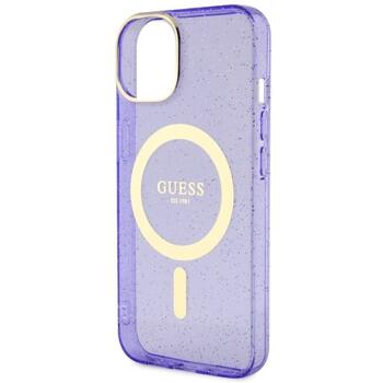 Guess GUHMP14MHCMCGU Hardcase Glitter Gold MagSafe Защитный чехол для iPhone 14 Plus / 15 Plus 6.7