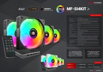 Mars Gaming MFSI4KIT Комплект 4x вентиляторов для ПК 120мм ARGB (MFSI4KIT)