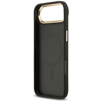 Case Guess Grained Strass Logo MagSafe Защитный чехол для iPhone Air / чёрный (GUHMP17MPGCRMDEK)