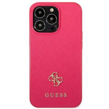 Guess GUHCP13LPS4MF Hardcase Saffiano 4G Small Metal Logo Aizsargapvalks priekš iPhone 13 Pro / 13 6,1