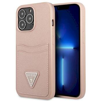 Guess GUHCP13LPSATPP Hardcase Saffiano Triangle Logo Cardslot Защитный чехол для iPhone 13 Pro / 13 6,1