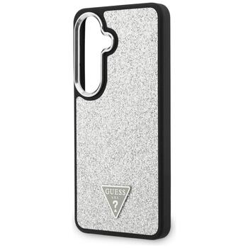 Case Guess Fixed Glitter Triangle MagSafe Защитный чехол для Samsung Galaxy S26 / серебристый (GUHMS26SPFGTSCMS)