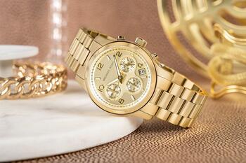 MICHAEL KORS Runway MK7323 Sieviešu rokas pulkstenis / zeltains (MK7323)