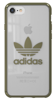 Adidas Clear Case Силиконовый чехол для Apple iPhone 7 / 8 Прозрачный - Зеленый (AD-OCC-IPH78-TRGR)