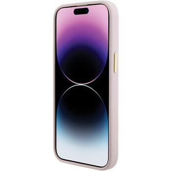 Guess Silicone Script Metal Logo & Frame Back Case Защитный Чехол для Apple iPhone 15 (GUHCP15SSMBSLP)