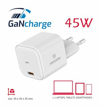 Swissten GaN Travel Charger Адаптер USB-C 45W (22037010)