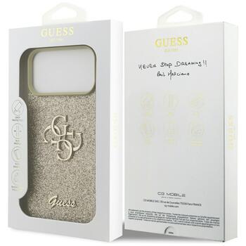Guess Fixed Glitter Big 4G case Aizsargapvalks priekš iPhone 17 Pro Max / zelta (GUHCP17XHG4SGD)