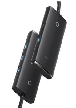 Baseus Lite Series 4в1 Hub USB - 4x USB 3.0 / 25cm (WKQX030001)