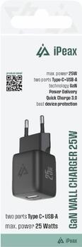 iPeax GaN USB / USB-C Tīkla Lādētājs 25W (90010126)