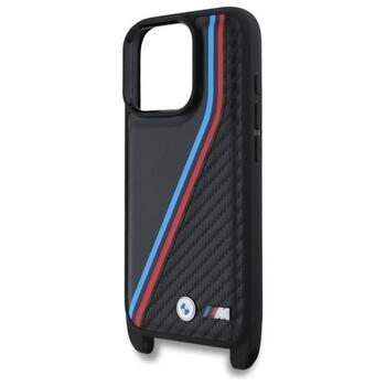 BMW M Edition Carbon Tricolor Lines Защитный Чехол для Apple iPhone 16 Pro Max (BMHCP16X23PSVTK)