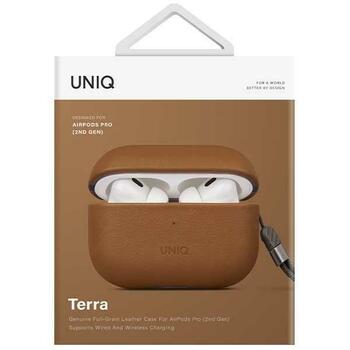 UNIQ Terra Genuine Leather Case Защитный чехол для Apple AirPods Pro 2 gen. (UNIQ-AIRPODSPRO2-TERTBWN)