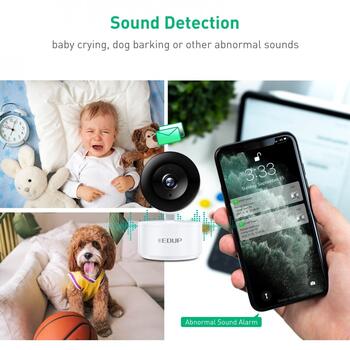 EDUP EH-2048P17 V2 Smart IPCam Умная камера для дома Wi-Fi / PTZ 350° / 2K H.264 / microSD / Audio / IR WDR / USB-C (EH-2048P17V2)