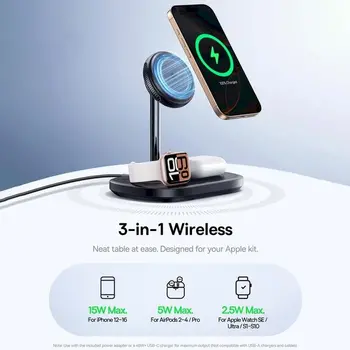 Baseus EnerFill FS41 3-в-1 Зарядная станция с охлаждением EU-вилка 45W USB-C to USB-C / чёрная (P10281904123-01)