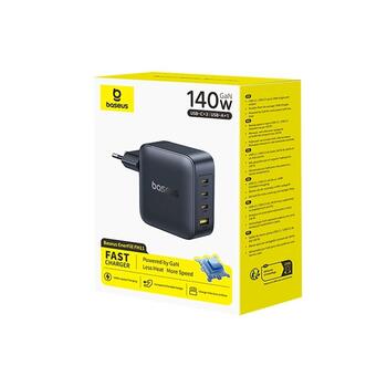 Baseus EnerFill FH11 GaN Fast Desktop Charger Сетевое зарядное устройство 140W / космический чёрный (E0121J00)