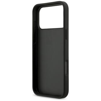 Guess Grained Big 4G & Classic Logo case Aizsargapvalks priekš iPhone 17 Pro Max / melns (GUHCP17XPGT4MBK)