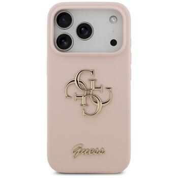 Guess Silicone Big 4G Script Case Защитный чехол для iPhone 17 Pro / розовый (GUHCP17LSC4GSMP)