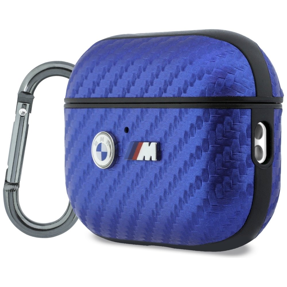 BMW M Carbon Metal Logo Case Защитный чехол для AirPods Pro 3 / светло-голубой (BMAP326PCILB)