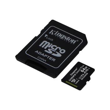 Kingston Canvas Select Plus Карта Памяти microSDXC / 64GB / 100 MB/s + Адаптер (SDCS2/64GB)