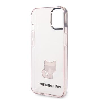 Karl Lagerfeld Choupette Logo Case Aizsargapvalks priekš iPhone 14 Plus / rozā (KLHCP14MCTTRI)
