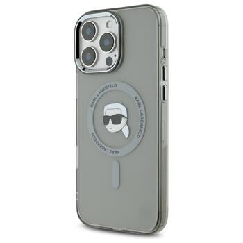 Karl Lagerfeld KLHMP16XHLSKIK Hardcase IML Metal Karl Head MagSafe Aizsargapvalks priekš iPhone 16 Pro Max 6.9
