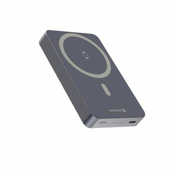 Swissten FUSION Power Bank Универсальный Внешний Аккумулятор MagSafe / Apple Watch / 10000 mAh Серебристый (22013983)