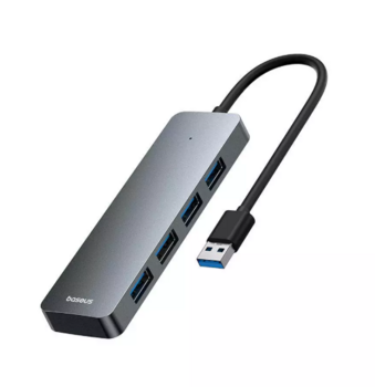 Baseus Baseus UltraJoy Lite 4in1 Hub Centrmezgls USB-A uz USB 3.0 (B0005280B811-00)