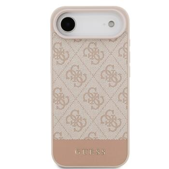 Guess PU 4G Stripe Case Aizsargapvalks priekš iPhone Air / rozā (GUHCP17MG4GLPI)
