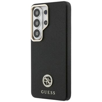 Guess Rhinestone Round Logo MagSafe Защитный чехол для Samsung Galaxy S26 Ultra / чёрный (GUHMS26LPGCRMDEK)
