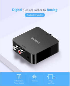 Ugreen 30523 Digital Audio pārveidotājs Coaxial Toslink uz Analog RCA / 3.5mm (UGREEN/30523)