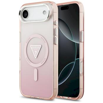 Case Guess IML Gradient Triangle Logo MagSafe Aizsargapvalks priekš iPhone Air / rozā (GUHMP17MHGTMLCGP)