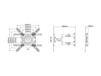 Multibrackets MB-0839 TV sienas grozāmais kronšteins televizoriem līdz 55