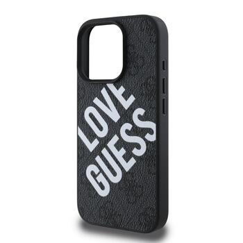 Guess PU Leather 4G Big Love Logo MagSafe Case Защитный чехол для iPhone 16 Pro / чёрный (GUHMP16LP4PLGWK)