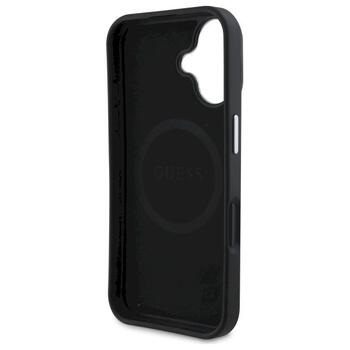 Guess GUHMP16MPGTSPSK Hardcase Grained Triangle MagSafe Aizsargapvalks priekš iPhone 16 Plus 6.7