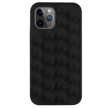 Mocco Bubble Case Aizmugurējais Antistresa Silikona Apvalks Priekš Apple iPhone 11 Pro Max Melns (MO-BB-AP-IP11PROMAX-BK)