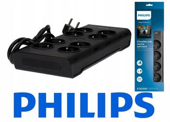 Philips SPN7080BA/60 Сетевой фильтр 8 розеток AC 2m (SPN7080BA/60)
