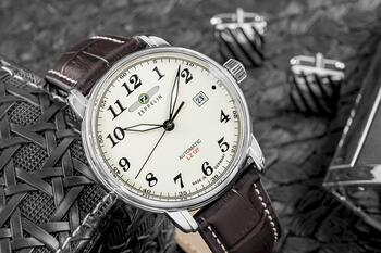 Zeppelin LZ127 Graf Zeppelin Automatic 7656-5 Vīriešu Pulkstenis 40mm Beige Dial (7656-5)