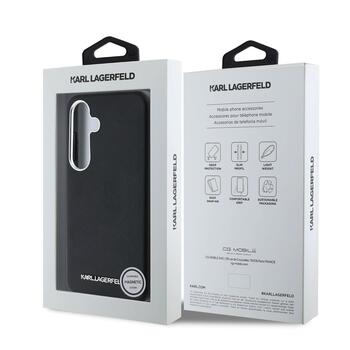 Karl Lagerfeld PU Saffiano Metal Logo and Frame Case Чехол для Samsung Galaxy S25 Plus (KLHMS25MPSAFWMCK)