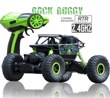 Rock Crawler HB Radiovādamais Auto 2.4GHz / 1:18 / Green (5901779365404)