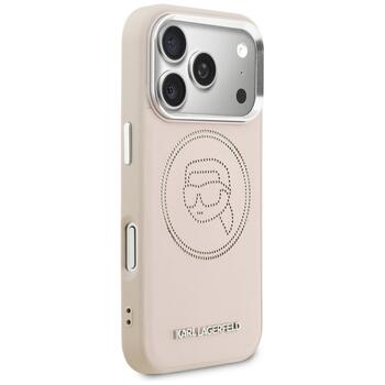 Case Karl Lagerfeld K Head Point Logo MagSafe Aizsargapvalks priekš iPhone 17 Pro / rozā (KLHMP17L5PFKHPSEP)